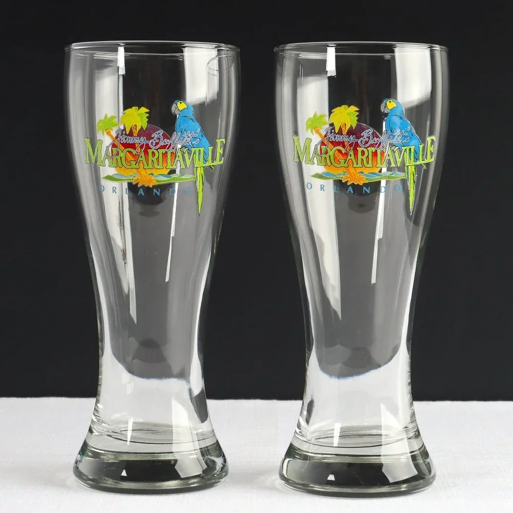 Jimmy Buffett Margaritaville Orlando Pilsner Glasses - Set of Two